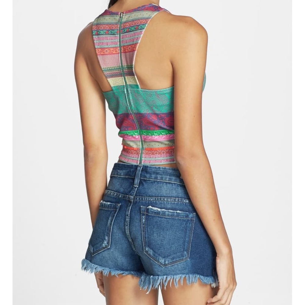 Colorful Crop Top With Sequin Details - image 3